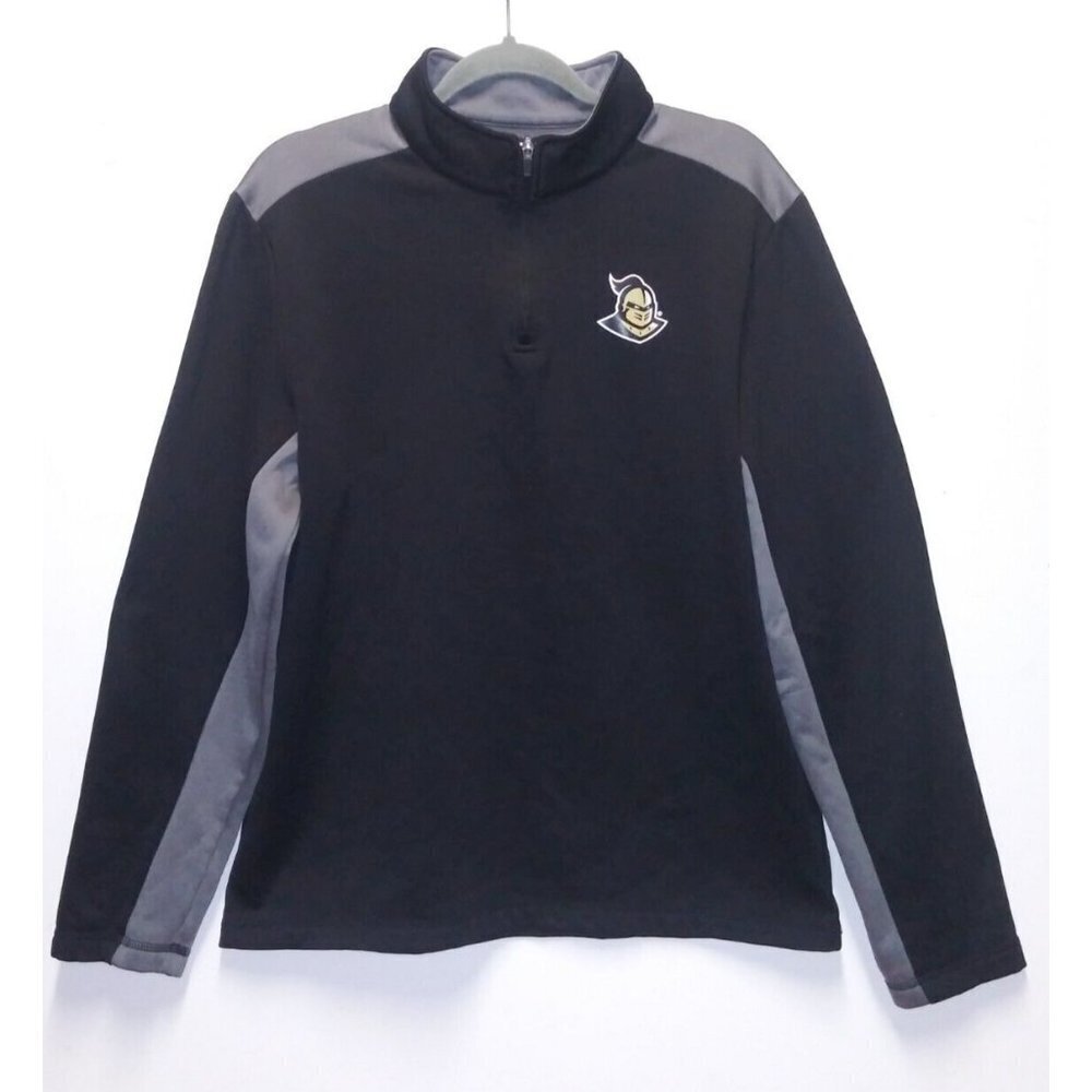 Fanatics Dry Fit 1/4 Zip Pullover jacket long sleeve Size L mens black gray EUC